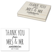 Eenvoudig paar dank je tas rubberstempel (Gestempeld)