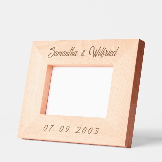 Eenvoudig paar Datum Naam Custom Wood Lijsten Gegraveerde Lijstjes (Links)