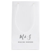 Eenvoudig paar Initialen bruiloft Weekend Dank je Klein Cadeauzakje (Voorkant)