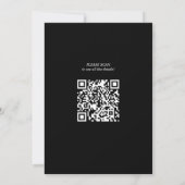 Eenvoudig paar namen script QR CODE bruiloft Kaart (Achterkant)