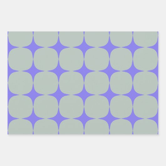 Eenvoudig Paars blauw middenpatroon Inpakpapier Vel (Voorkant)