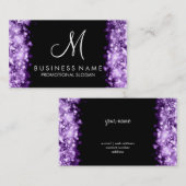 Eenvoudig Paars lampmonogram Visitekaartje (Voorkant / Achterkant)