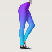 Eenvoudig Paars tot blauw verloop Leggings (Rechts)