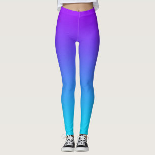 Eenvoudig Paars tot blauw verloop Leggings
