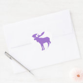 Eenvoudig paarse eland symbool hart sticker (Envelop)