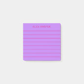 Eenvoudig Paarse & Roze Sinaasappel Voeg naam toe Post-it® Notes (Voorkant)