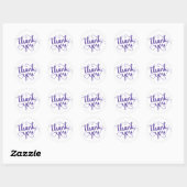Eenvoudig Paarse script | Grape Passion Bedankt Ronde Sticker (Vel)