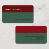 Eenvoudig papier met legant Premium Linen Visitekaartje (Voorkant / Achterkant)