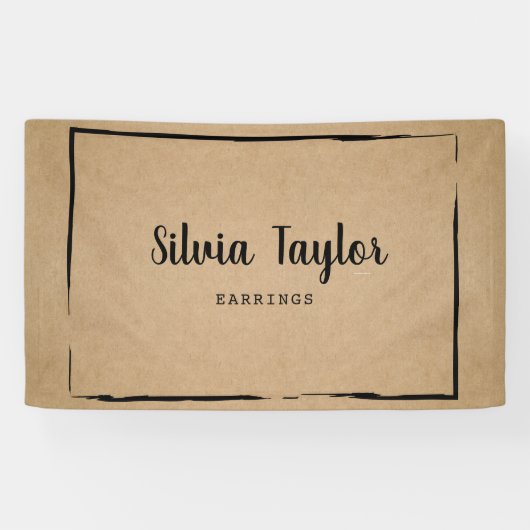 eenvoudig papier Verdien lijst beeldscherm toevoeg Spandoek (Horizontaal)