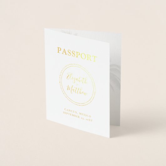 Eenvoudig paspoort uitnodiging voor weduwschap Gol (Voorkant)