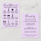 Eenvoudig Pastel Paarse wenkbrauwen Nazorg Icon Visitekaartje (Voorkant / Achterkant)