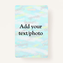 Eenvoudig pastelglitterkleurig voeg jouw tekst fot badge