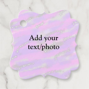 Eenvoudig pastelglitterkleurig voeg jouw tekst fot bedankjes labels