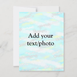 Eenvoudig pastelglitterkleurig voeg jouw tekst fot briefkaart