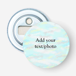Eenvoudig pastelglitterkleurig voeg jouw tekst fot button flesopener
