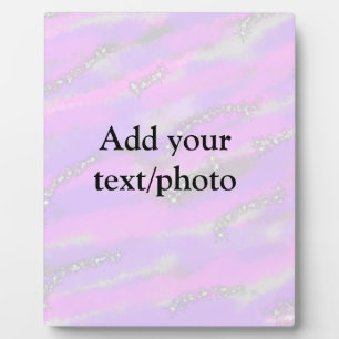 Eenvoudig pastelglitterkleurig voeg jouw tekst fot fotoplaat