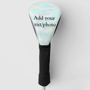 Eenvoudig pastelglitterkleurig voeg jouw tekst fot golfheadcover