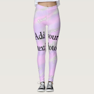 Eenvoudig pastelglitterkleurig voeg jouw tekst fot leggings