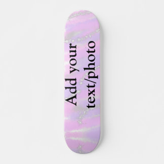 Eenvoudig pastelglitterkleurig voeg jouw tekst fot skateboard