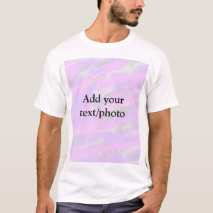 Eenvoudig pastelglitterkleurig voeg jouw tekst fot t-shirt