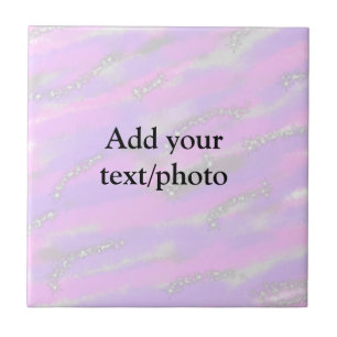 Eenvoudig pastelglitterkleurig voeg jouw tekst fot tegeltje