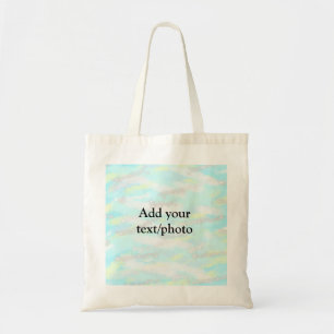 Eenvoudig pastelglitterkleurig voeg jouw tekst fot tote bag