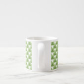 Eenvoudig pastelgroen geometrisch patroon espresso kop (Achterkant)