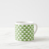 Eenvoudig pastelgroen geometrisch patroon espresso kop (Voorkant rechts)