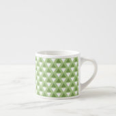 Eenvoudig pastelgroen geometrisch patroon espresso kop (Rechts)