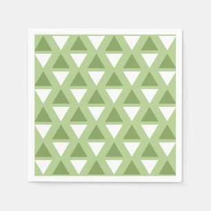 Eenvoudig pastelgroen geometrisch patroon servet