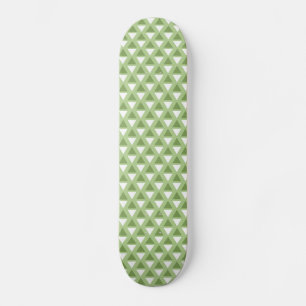 Eenvoudig pastelgroen geometrisch patroon skateboard