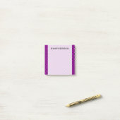 Eenvoudig patroon Fuchsia & Black Stripes Patroon Post-it® Notes (Op bureau)