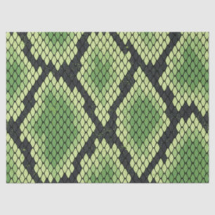 eenvoudig patroon van zwarte en groene slangen tissuepapier