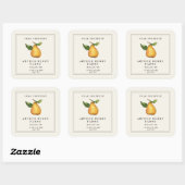 Eenvoudig  Pear Preserve Jam Jar Label (Vel)