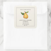 Eenvoudig  Pear Preserve Jam Jar Label (Tas)