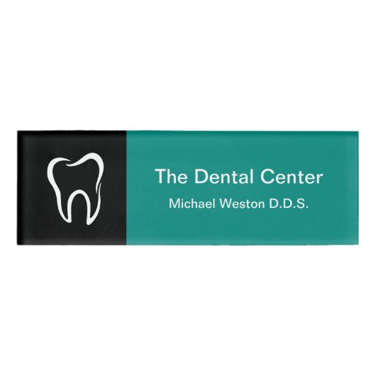 Eenvoudig personeel in tandheelkundig kantoor naambadge (Voorkant)