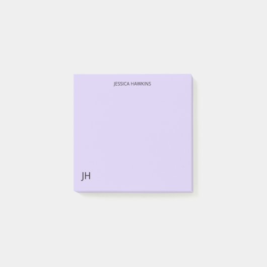 Eenvoudig Persoonlijk Briefpapier Monogram Licht P Post-it® Notes (Voorkant)