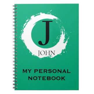 Eenvoudig Persoonlijk Groen Notitieboekje Notitieboek