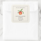 Eenvoudig  perzik conserveren Jam Jar Label (Tas)