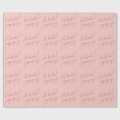 Eenvoudig Pink Babe Galentine's Day Party Gift Cadeaupapier (Vlak)