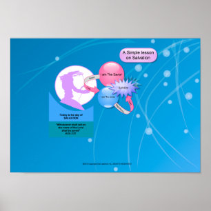 Eenvoudig plan van redding poster