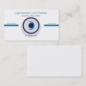 Eenvoudig Plant en maan - Cirkelvormige Logo Visitekaartje (Voorkant / Achterkant)