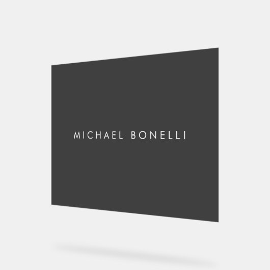 Eenvoudig platte minimalistisch elegant modern acryl bord (Hoek)