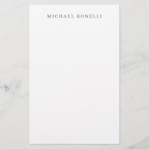 Eenvoudig platte minimalistisch elegant modern wit briefpapier