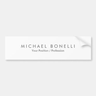 Eenvoudig platte minimalistisch elegant modern wit bumpersticker