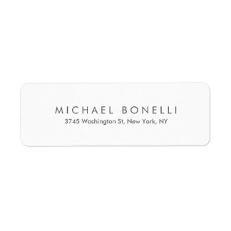 Eenvoudig platte minimalistisch elegant modern wit etiket