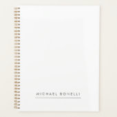 Eenvoudig platte minimalistisch elegant modern wit planner (Voorkant)