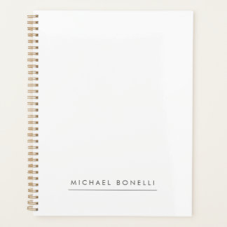 Eenvoudig platte minimalistisch elegant modern wit planner