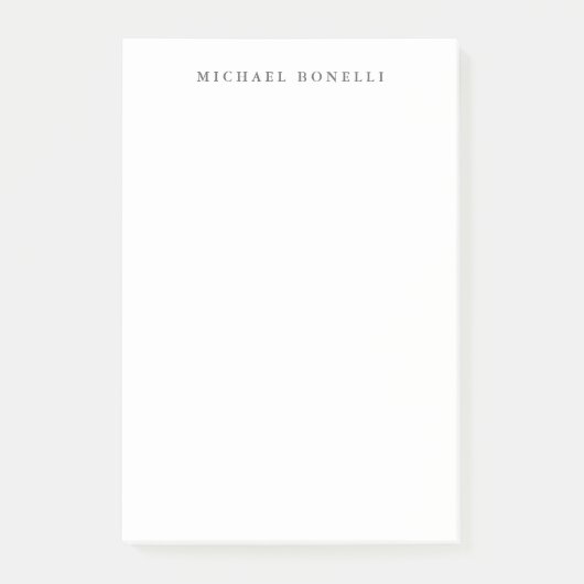 Eenvoudig platte minimalistisch elegant modern wit post-it® notes (Voorkant)