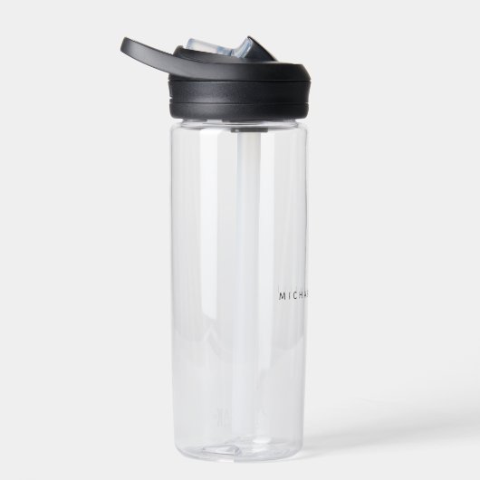 Eenvoudig platte minimalistisch elegant modern wit waterfles (Rechts)